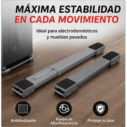 Soporte con Ruedas — Mueve Tú Solo Sin Esfuerzo