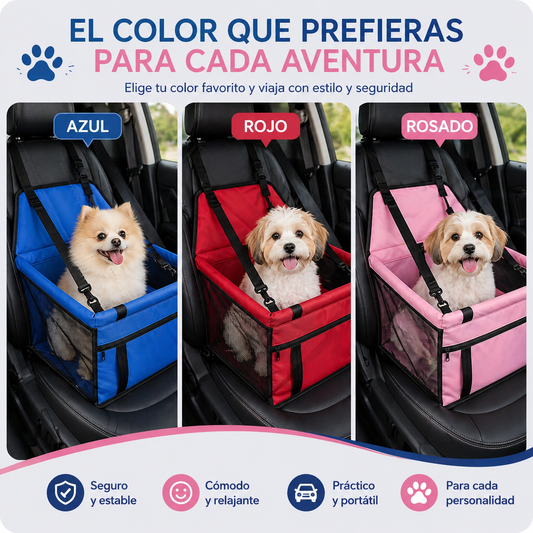 Asiento de Carro para Mascotas Plegable