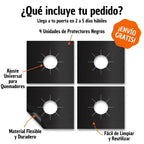 Set Protectores x 4 Antiadherente para Estufa — Adiós a la Grasa Pegada