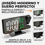 Reloj Despertador LED con Proyector — Proyecta la Hora en tu Techo