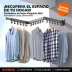 Tendedero de Ropa Plegable 360° — Recupera el Espacio de tu Hogar
