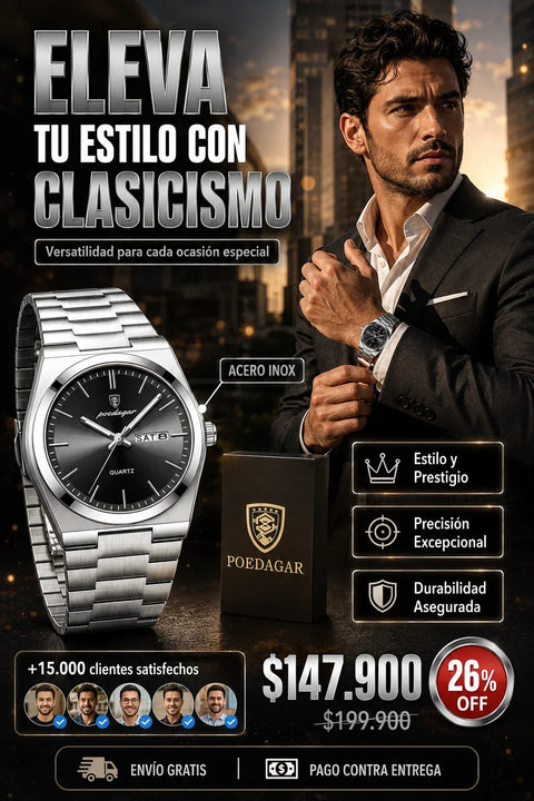 Reloj De Lujo Poedagar 930