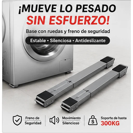 Soporte con Ruedas — Mueve Tú Solo Sin Esfuerzo