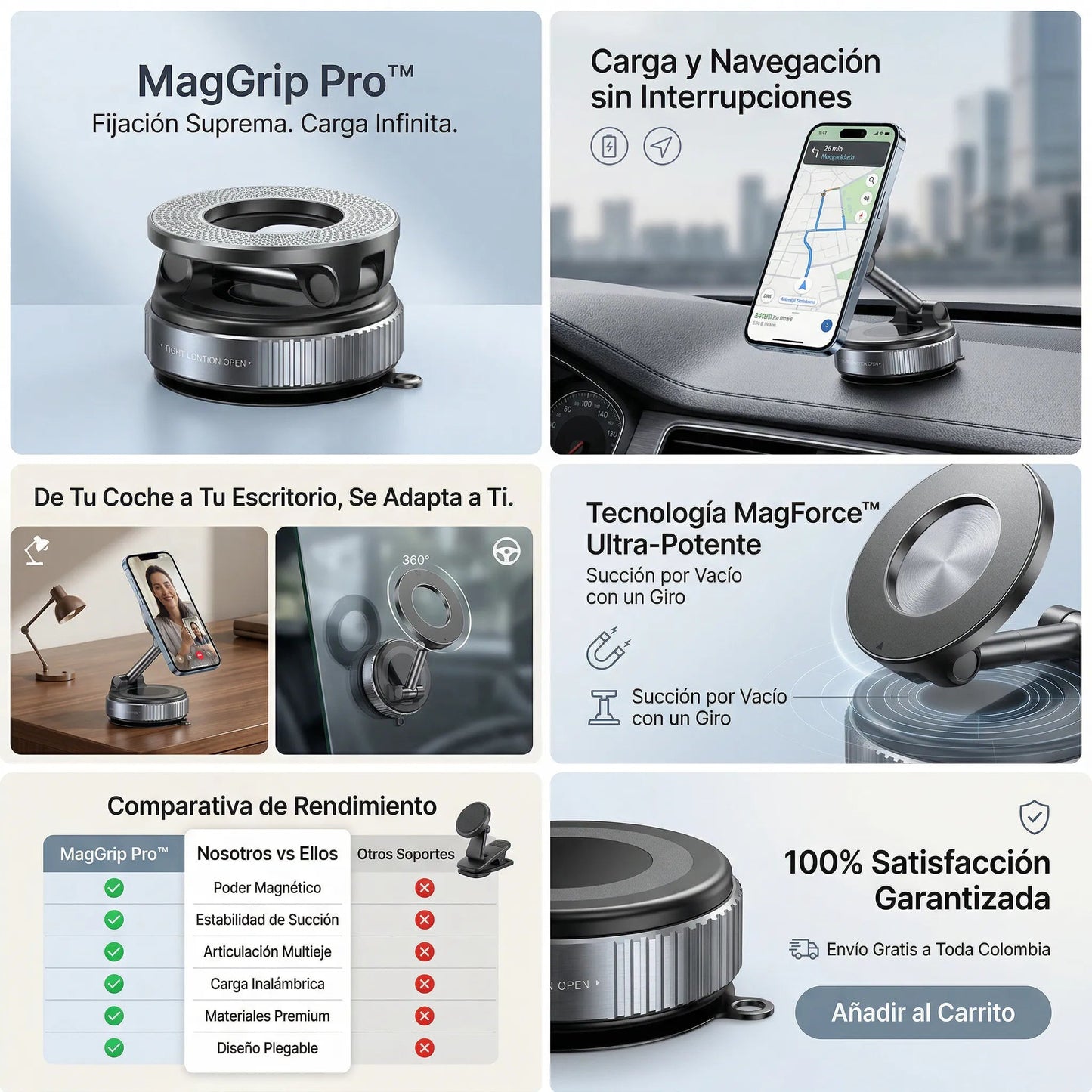 MagGrip Pro — Soporte Magnético Premium