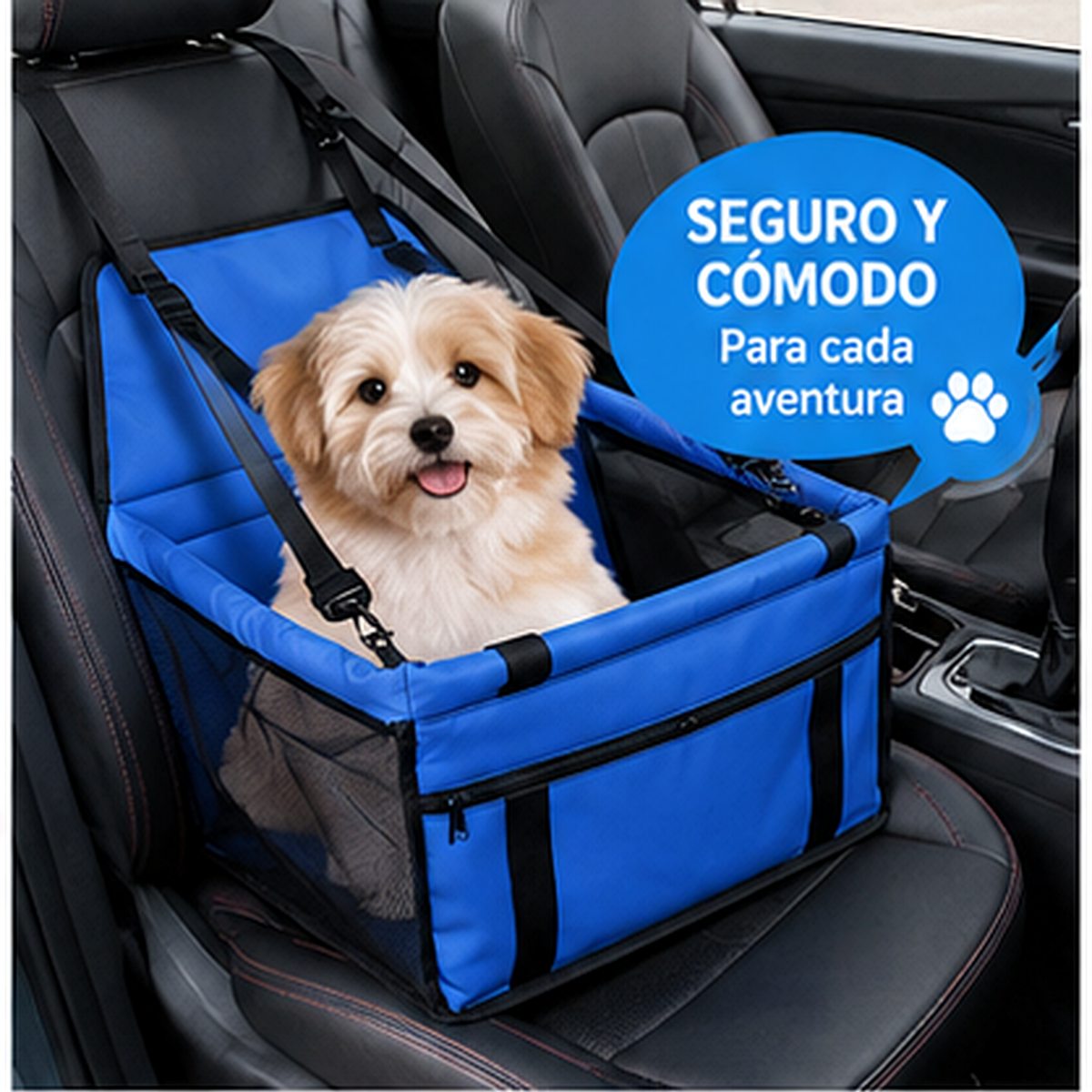 Asiento de Carro para Mascotas Plegable