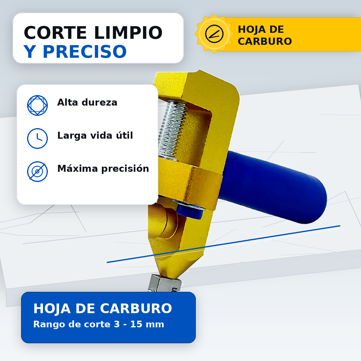 Cortador de Vidrio y Cerámica 2 en 1 — Cortes Perfectos Sin Esfuerzo