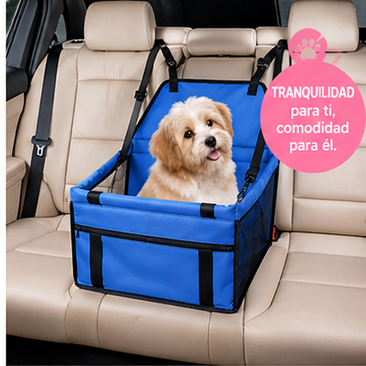 Asiento de Carro para Mascotas Plegable