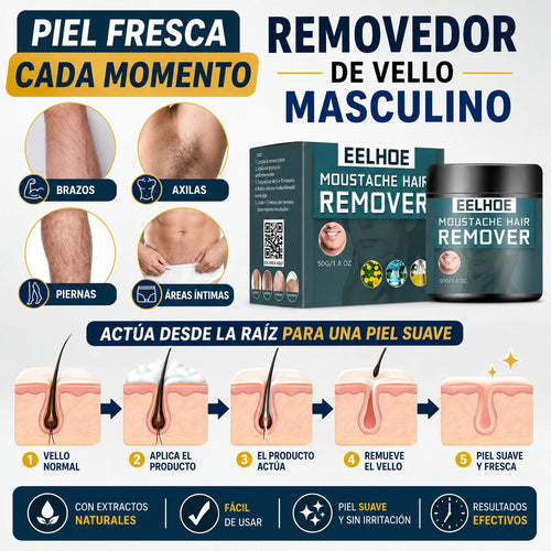 Crema Depilatoria para Hombre - Piel suave y sin vellos en minutos - Almega Colombia - vista 3