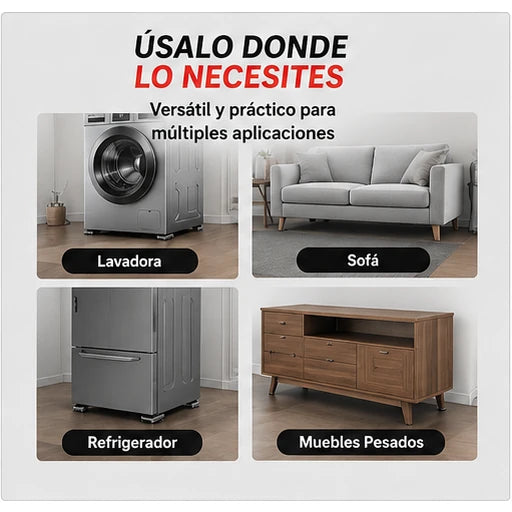 Soporte con Ruedas — Mueve Tú Solo Sin Esfuerzo