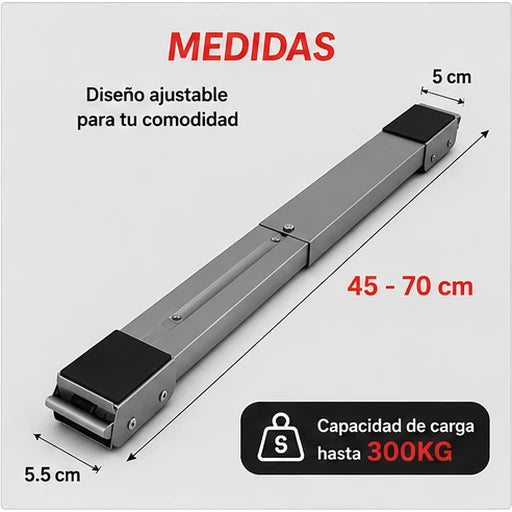 Soporte con Ruedas — Mueve Tú Solo Sin Esfuerzo