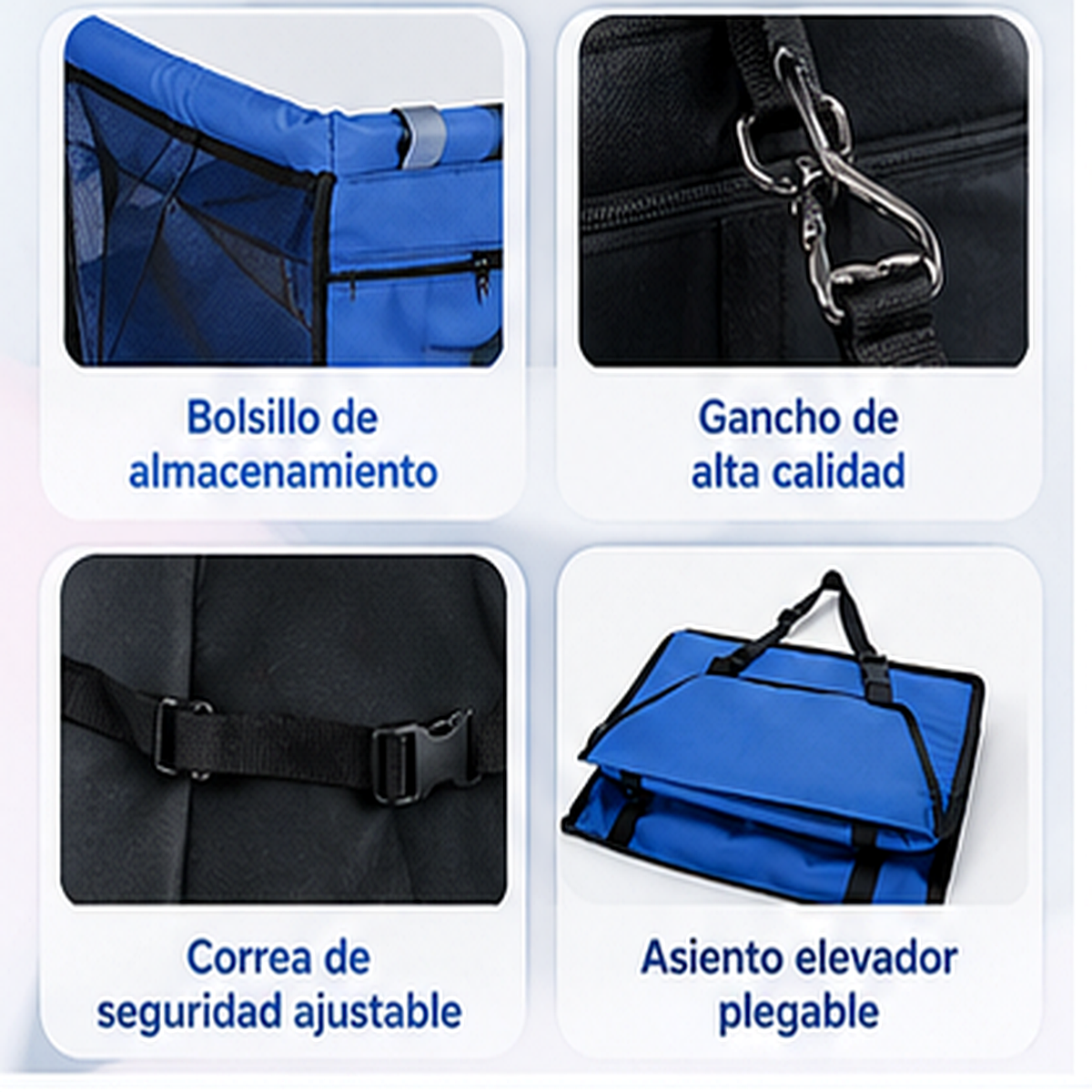 Asiento de Carro para Mascotas Plegable