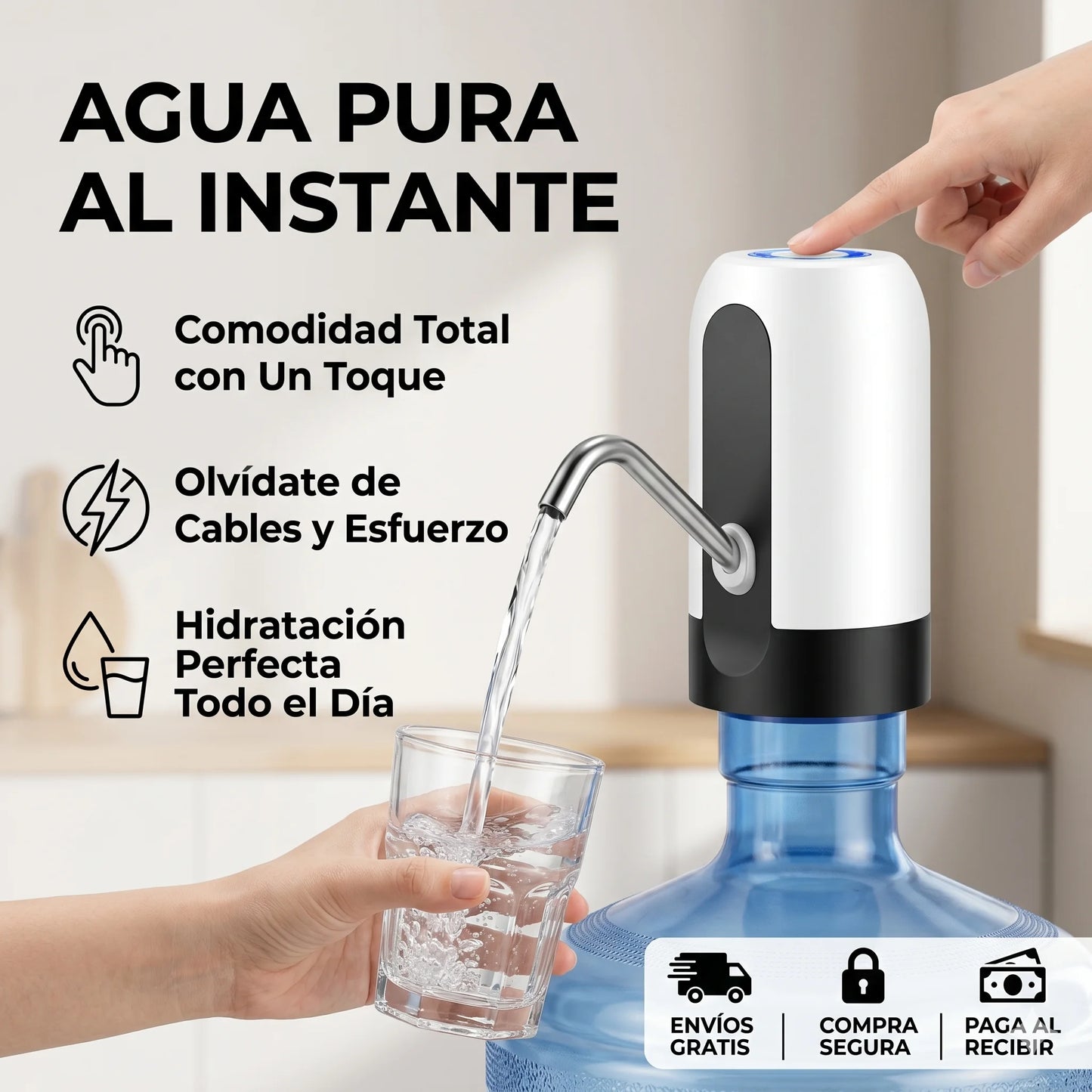 Dispensador de Agua Automático - Sirve Agua Sin Esfuerzo