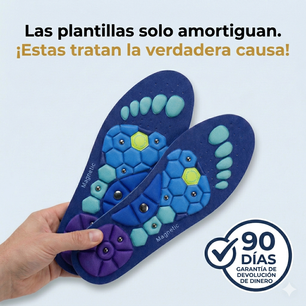 Plantilla magnética de acupresión