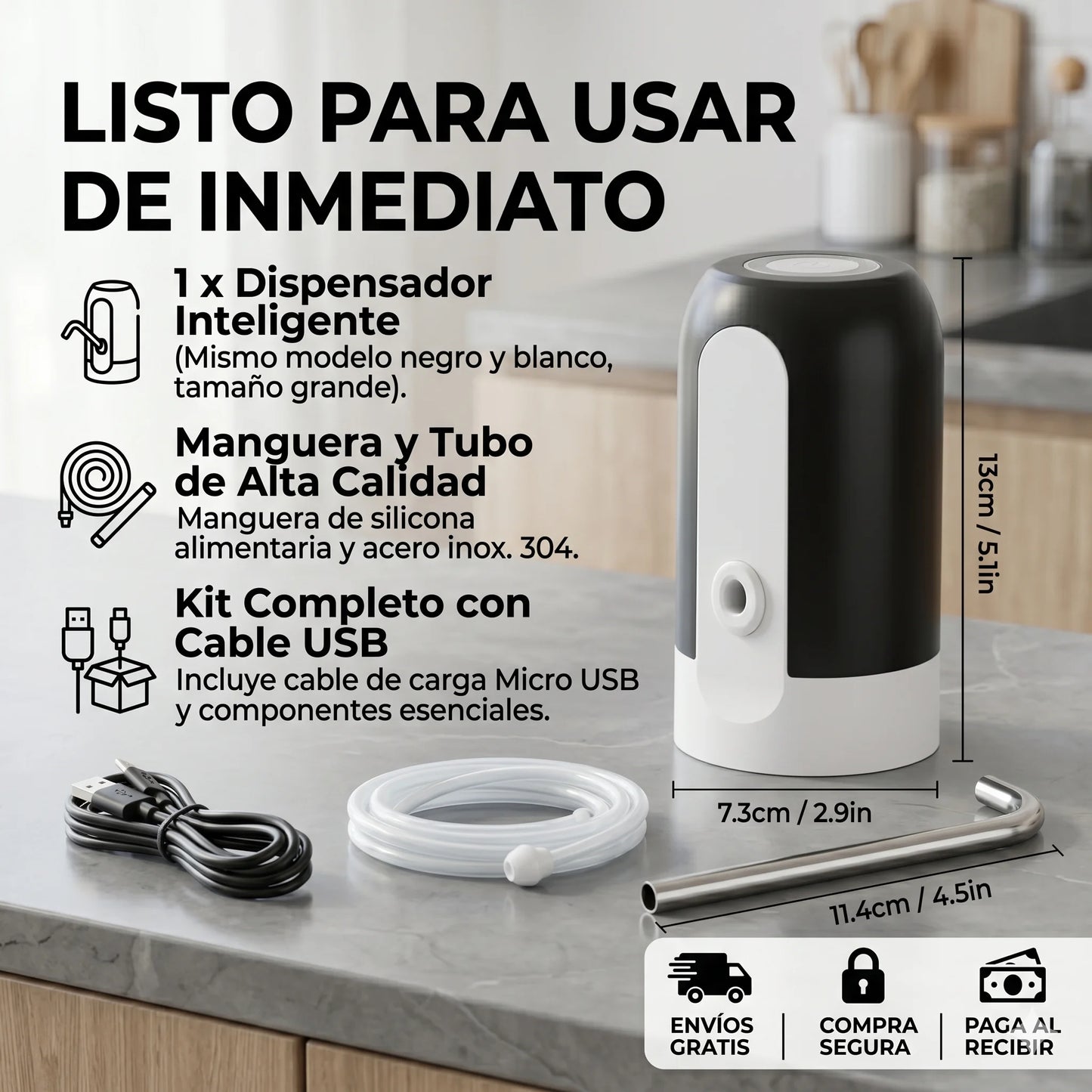 Dispensador de Agua Automático - Sirve Agua Sin Esfuerzo