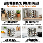 Condimentero Premium 360° 12 Piezas - Organización total en segundos