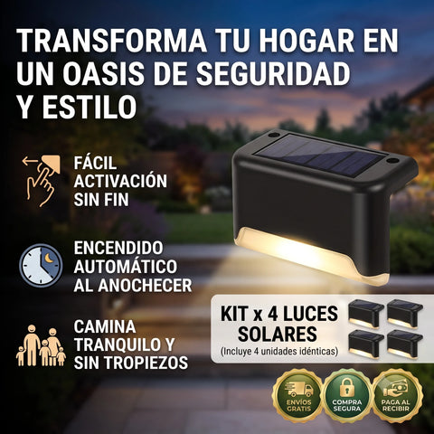 Set x4 de Luces Solares LED - Ilumina y Renueva tus Espacios - Almega Colombia - vista 1