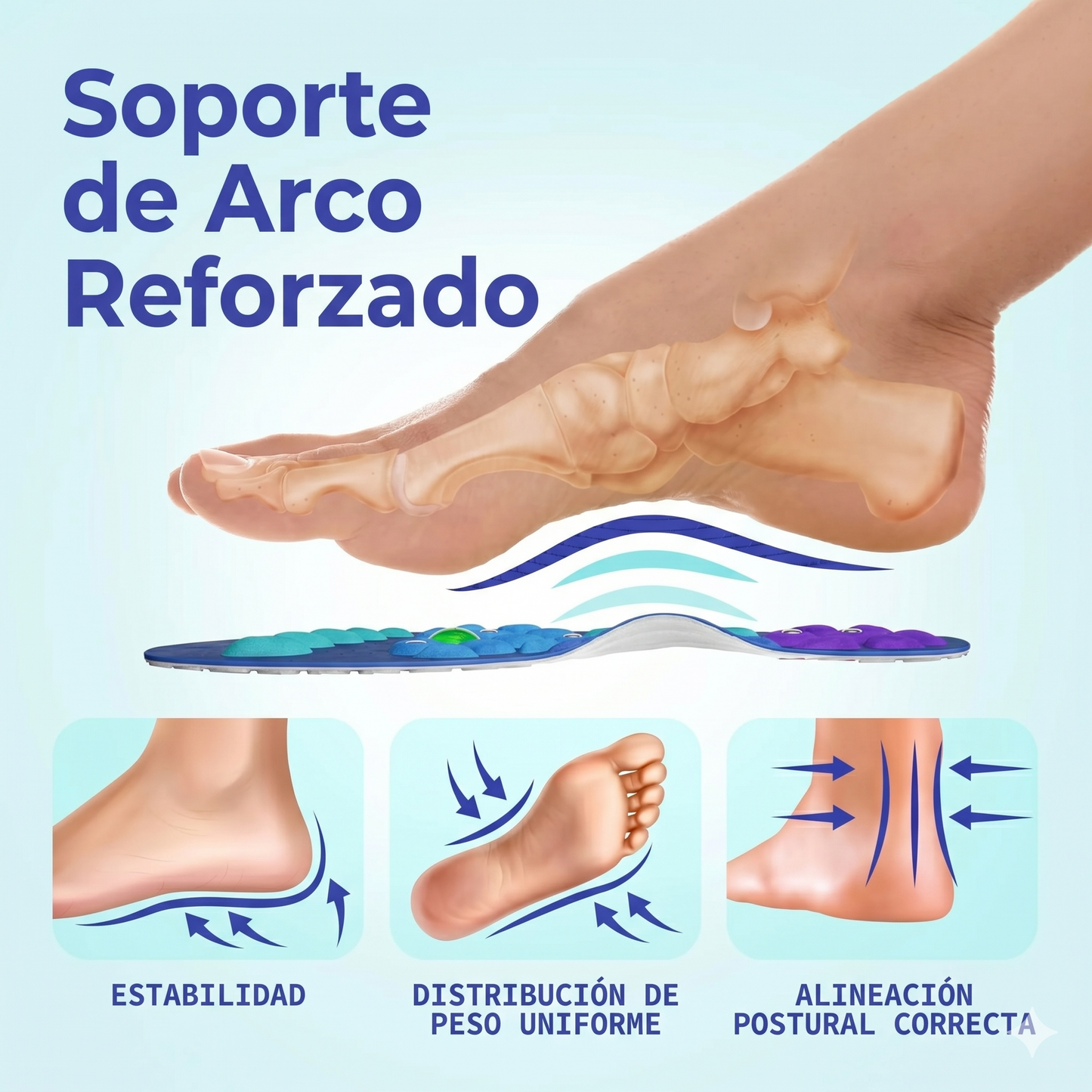 Plantilla magnética de acupresión