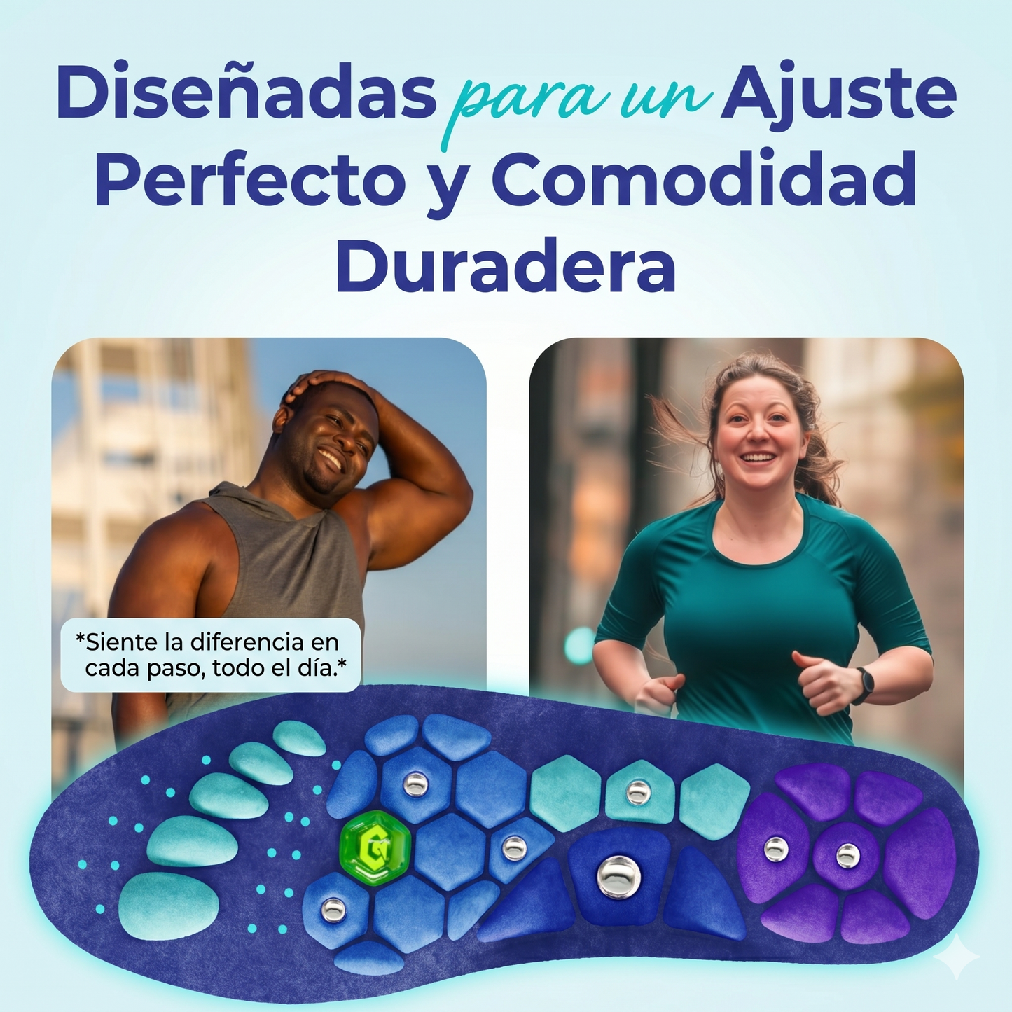 Plantilla magnética de acupresión