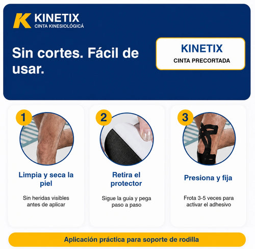 Kinetix PRO Cinta para Rodilla x 10 - Alivia el dolor y recupera tu movilidad - Almega Colombia - vista 4