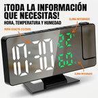 Reloj Despertador LED con Proyector — Proyecta la Hora en tu Techo