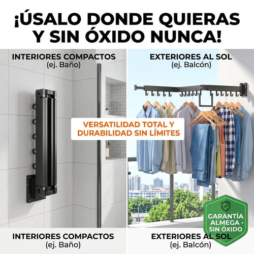 Tendedero de Ropa Plegable 360° — Recupera el Espacio de tu Hogar