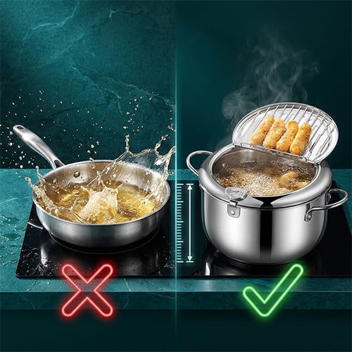 Olla Freidora Tempura Japonesa - Fritos perfectos y crujientes